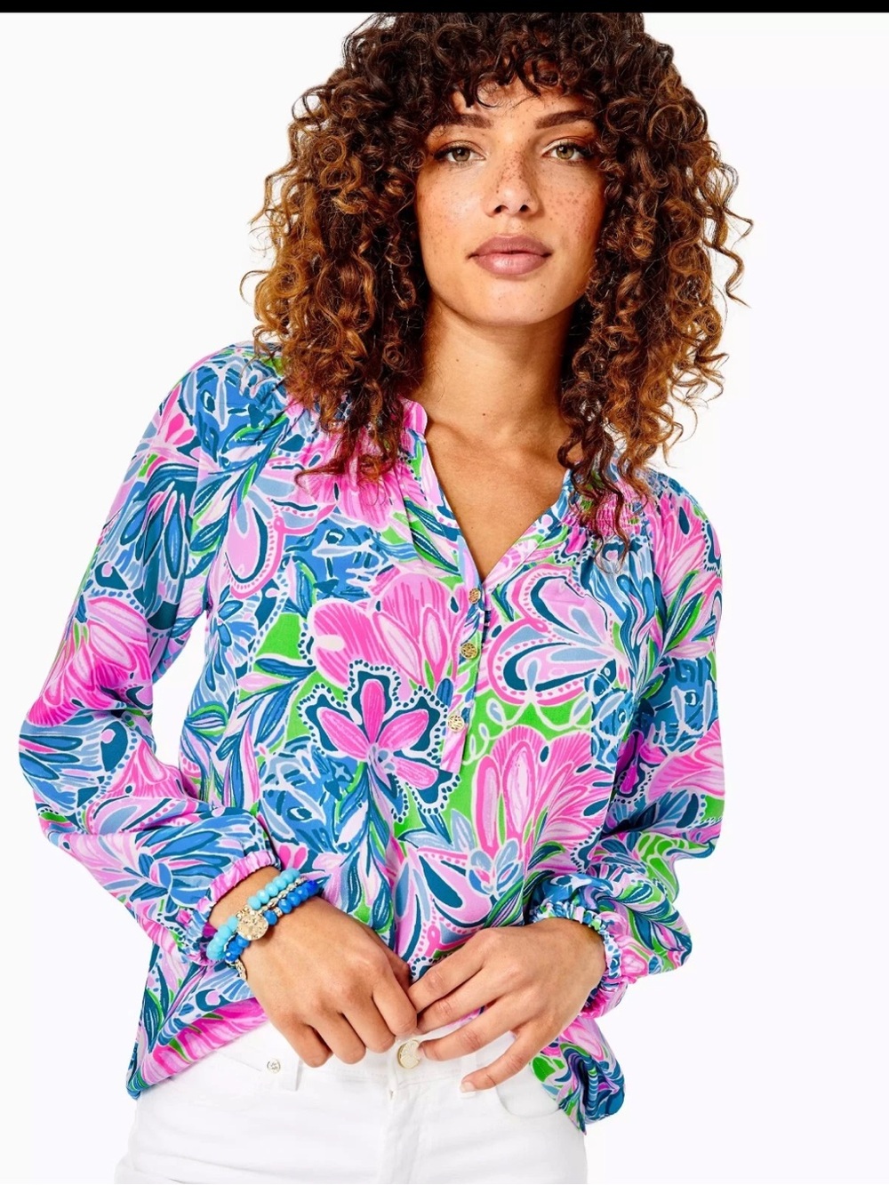 Lilly Pulitzer Elsa Silk Top Tiger Sunrise Size XS